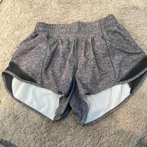 Grey hotty hot lululemon 2.5 inch shorts, womens size 2